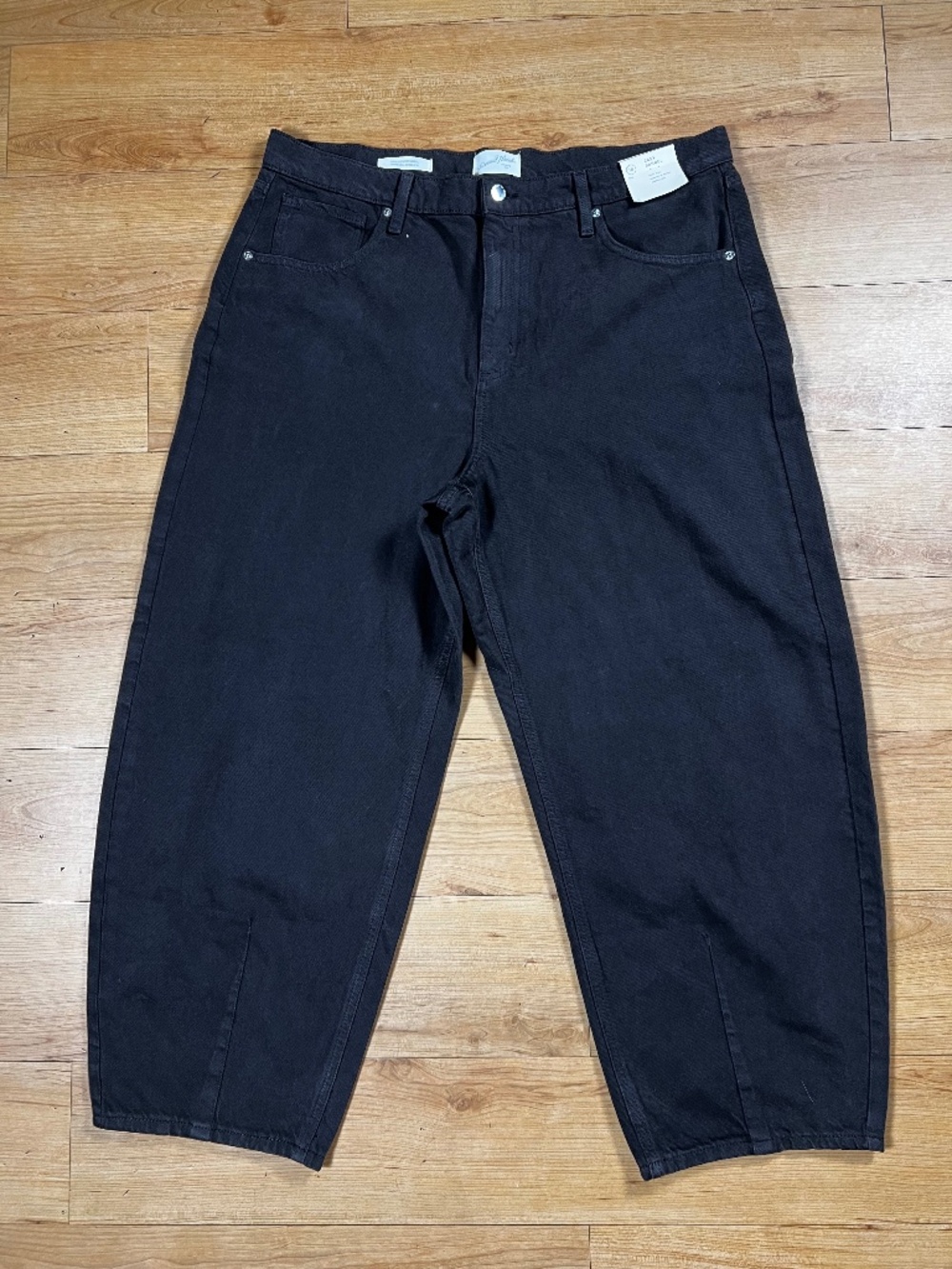 Universal Thread Easy Barrel Jeans 16 Brown/Black High Rise NWT Rigid Denim